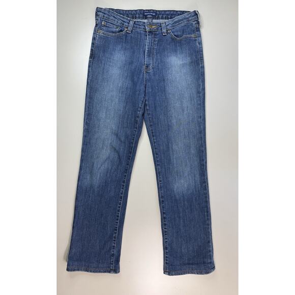 Vintage Boston Proper Straight Leg Denim Jeans 8 Dark Wash Y2K Classic High Rise - Picture 8 of 15